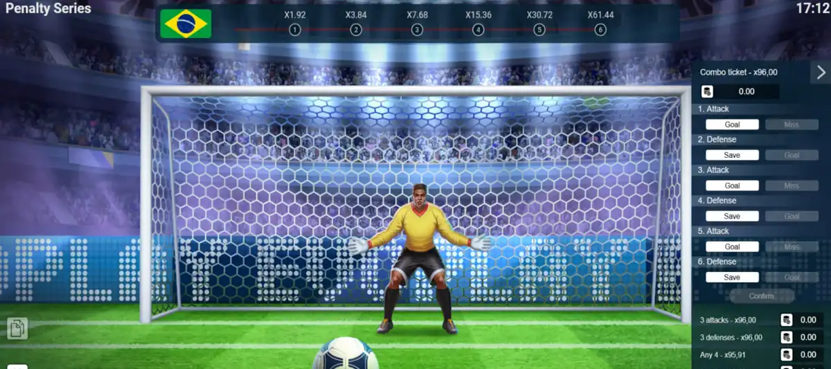 Technical parameters and key stats of Penalty Series game by Evoplay