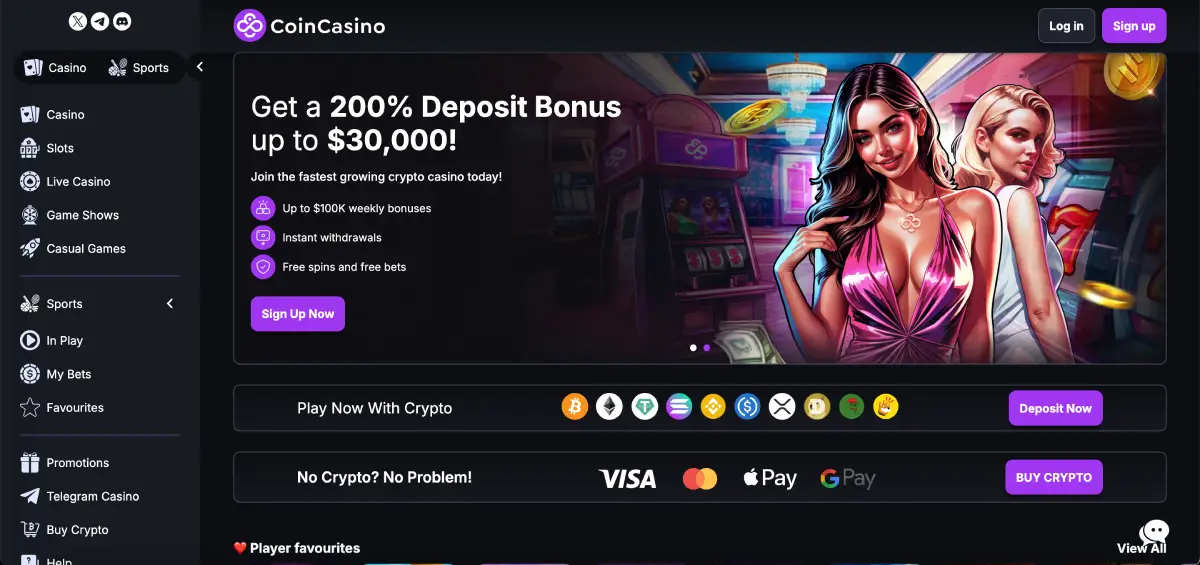 Penalty Shoot Out games homepage in CoinCasino