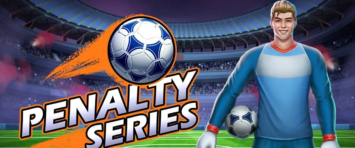 Visual layout of Penalty Series game featuring goal zones and ball control Visual layout of Penalty Series game featuring goal zones and ball control