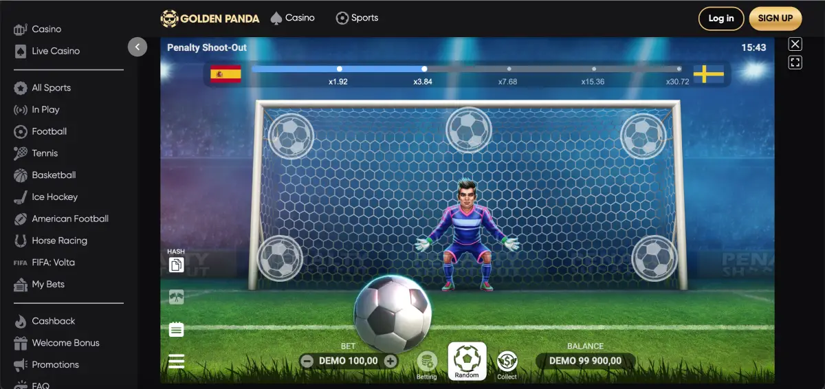 Penalty Shoot Out predictor APK demo screen