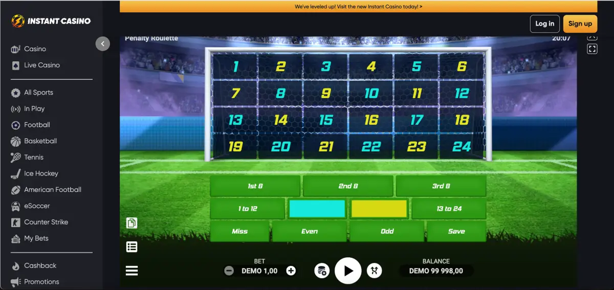 Top online casinos offering Penalty Roulette with welcome bonuses