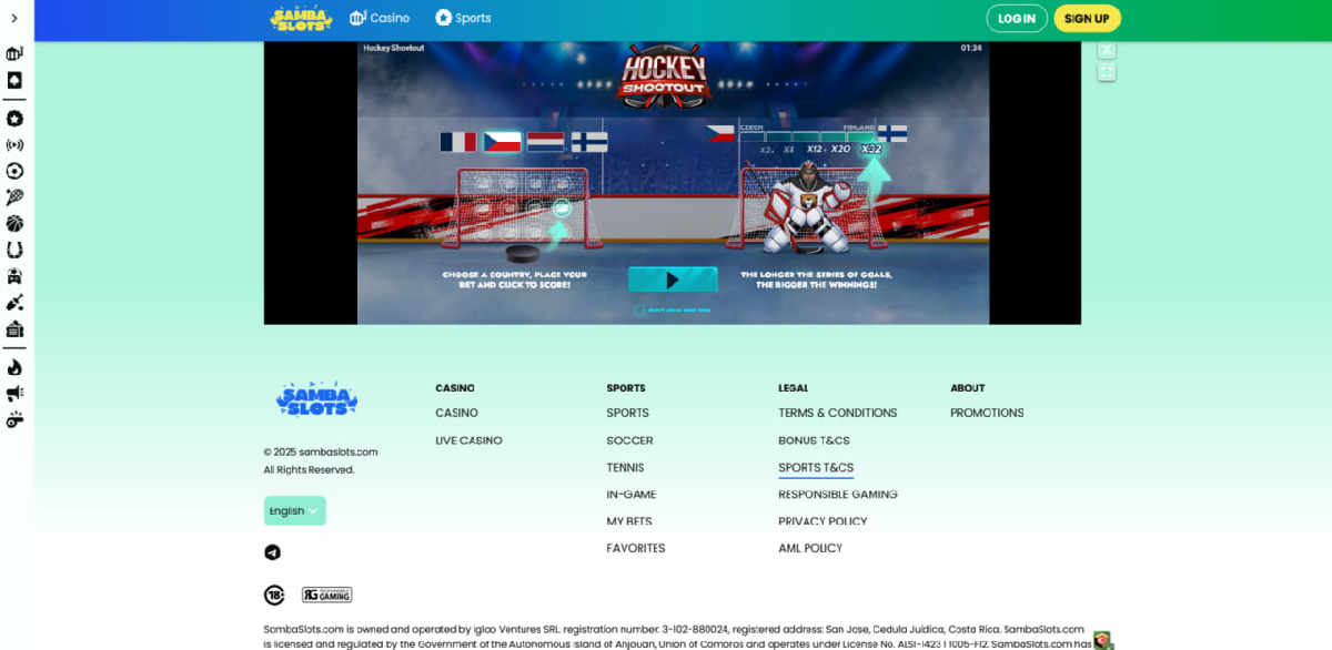 Hockey Shootout characteristics