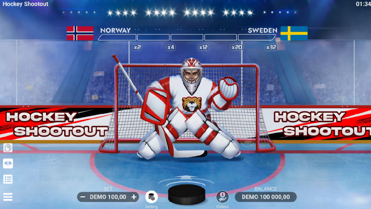 Hockey Shootout crash game