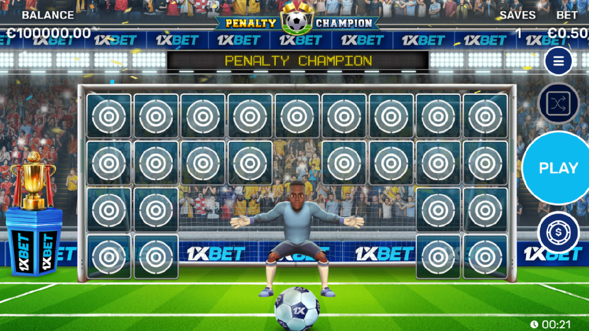 Penalty Champion game overview with risk-based gameplay and tile grid mechanics