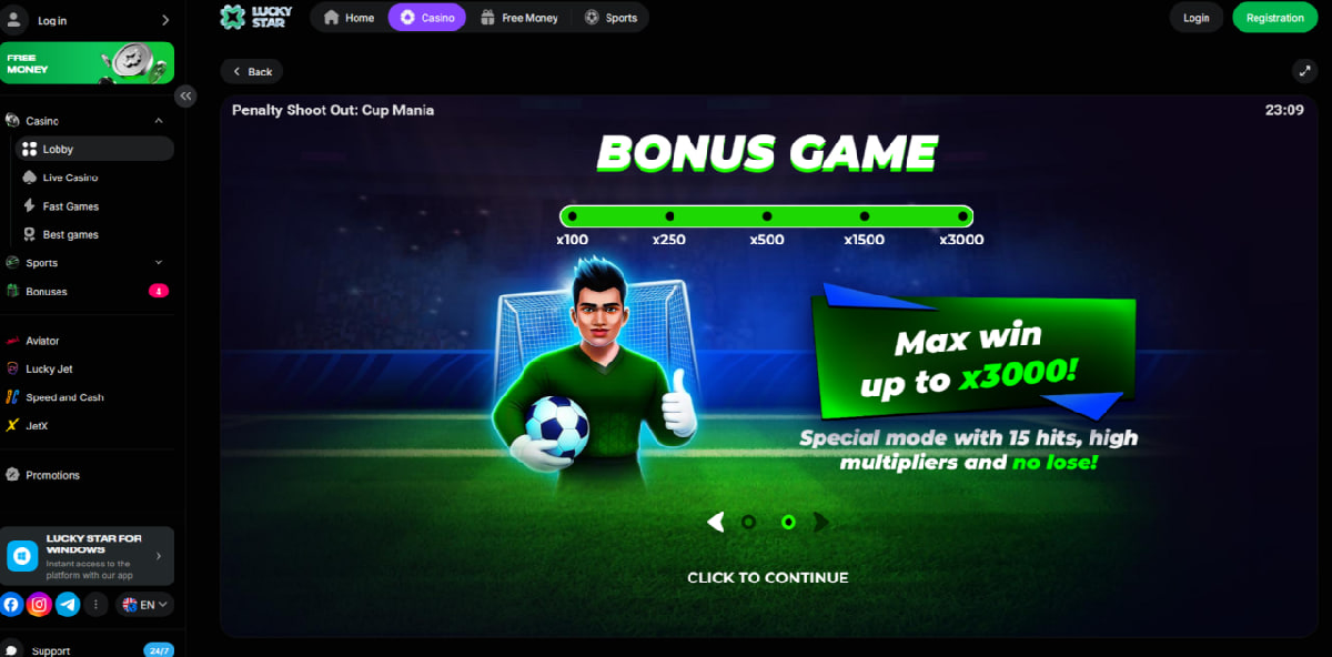 Penalty Shoot Out Cup Mania mobile instant game