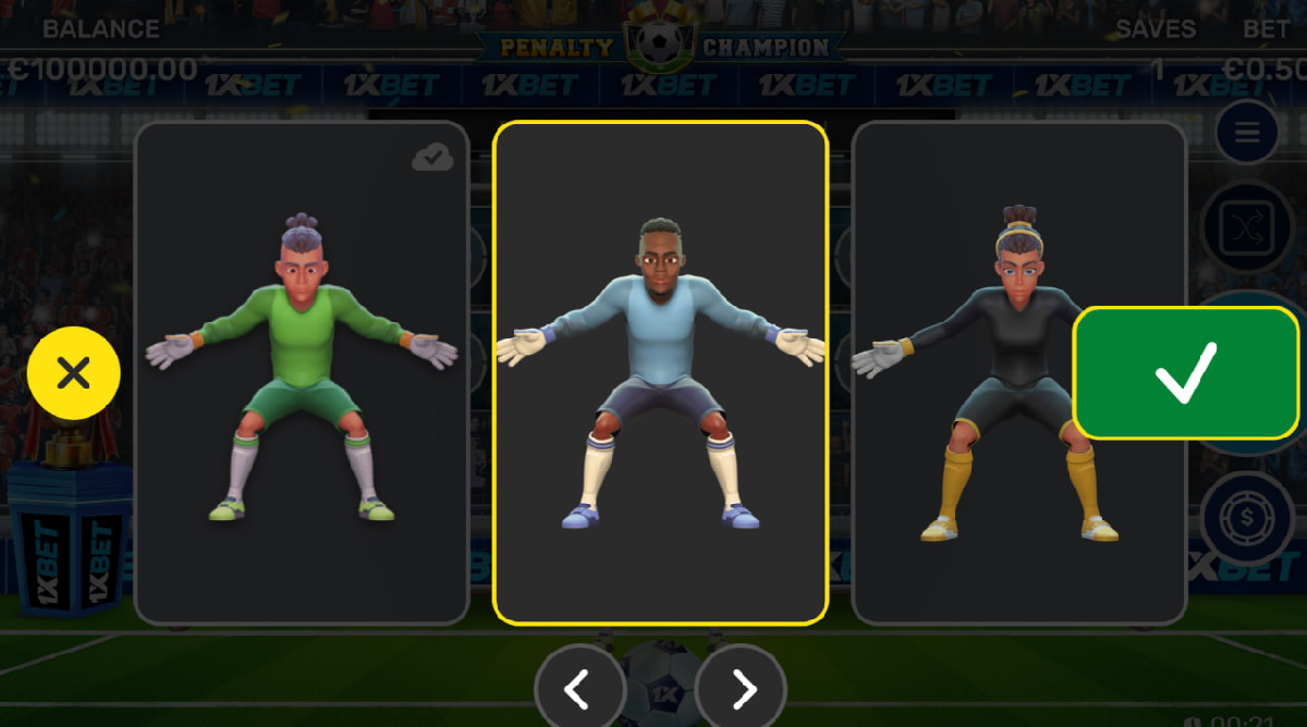 Playing Penalty Champion on mobile phone using browser-based gameplay